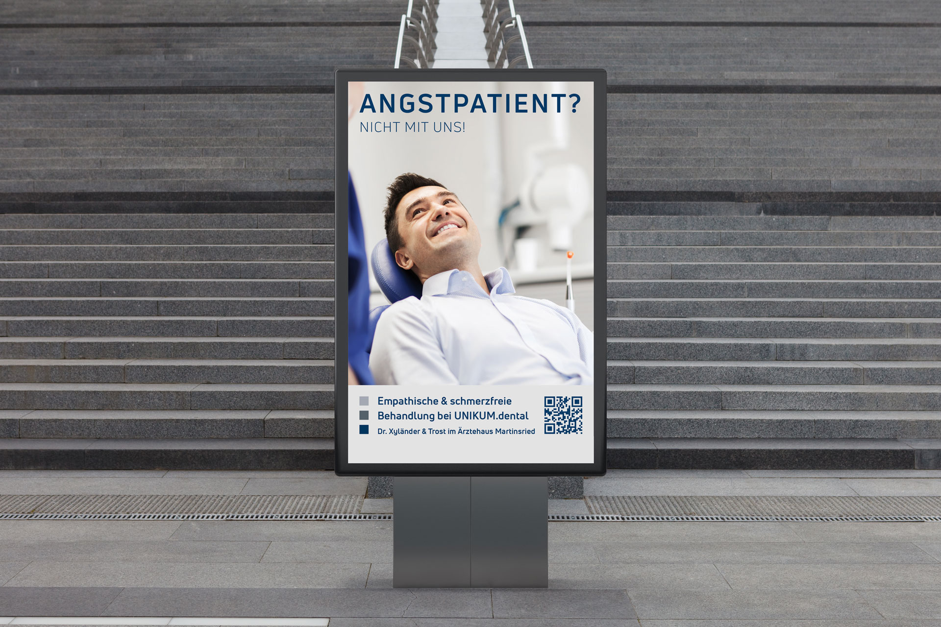Aescura, Healthcare Agentur, Projekte, Digitales Plakat Unikum.dental